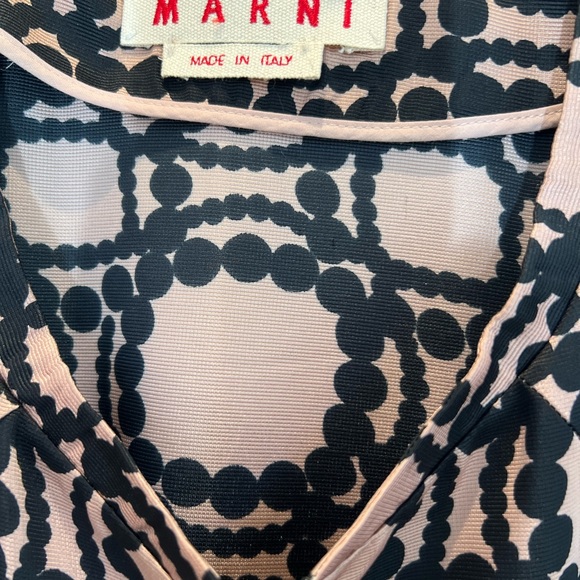 Marni - Pink (light rose) black geometric weave duster, jacket top size 6 - Picture 2 of 4